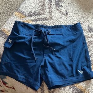Baleaf Navy and White Waterproof Shorts